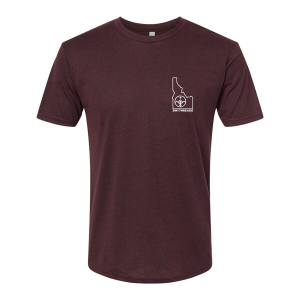 Custom T shirt design triblend Idaho minimalist by 3IN1 Threads - cardinal black