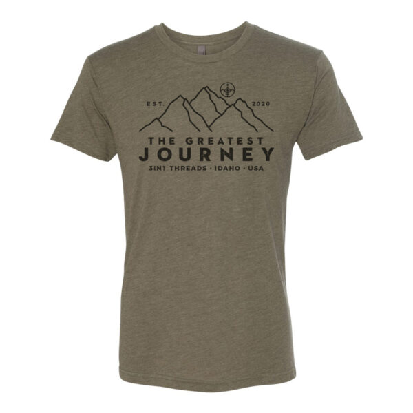 3IN1 Threads Greatest Journey triblend t shirt - Military Green - front