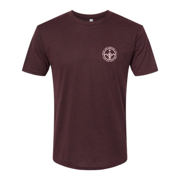3IN1 Threads Custom T-shirt design minimalist crest triblend t-shirt - merlot - showing front
